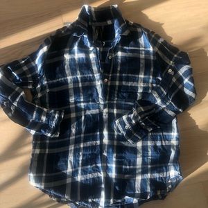 Liverpool Los Angeles Womens Plaid Navy , White size S shirt